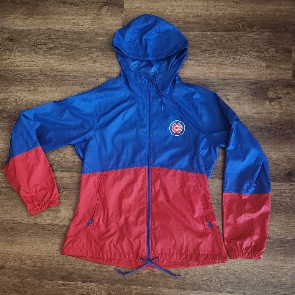 Chicago Cubs Columbia Flash Forward Windbreaker Jacket - Royal/Red Size Medium